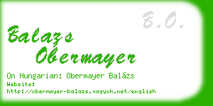 balazs obermayer business card